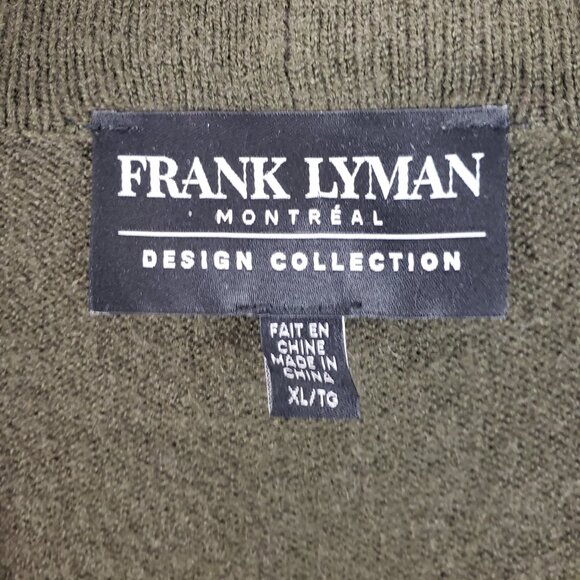 Frank Lyman Open Front Cardigan 3/4 Sleeve Olive Green Knit Coverup Size XL - Picture 4 of 7